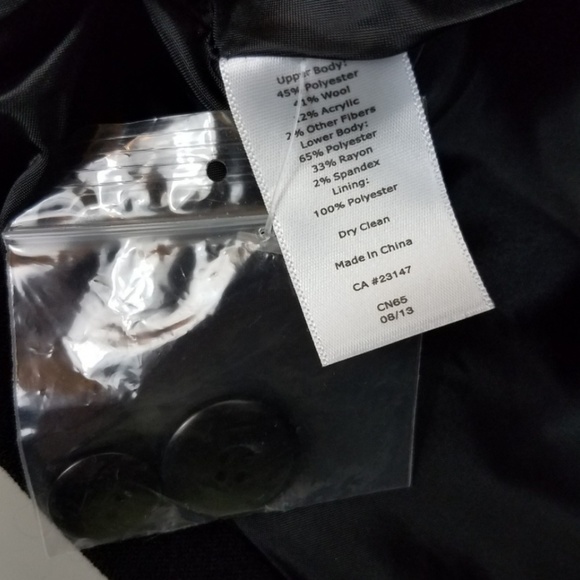 Talbots Black White Houndstooth Wool Blend Jacket - Picture 8 of 8